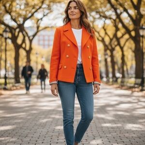 Banana Republic Orange Double-Breasted Jacket